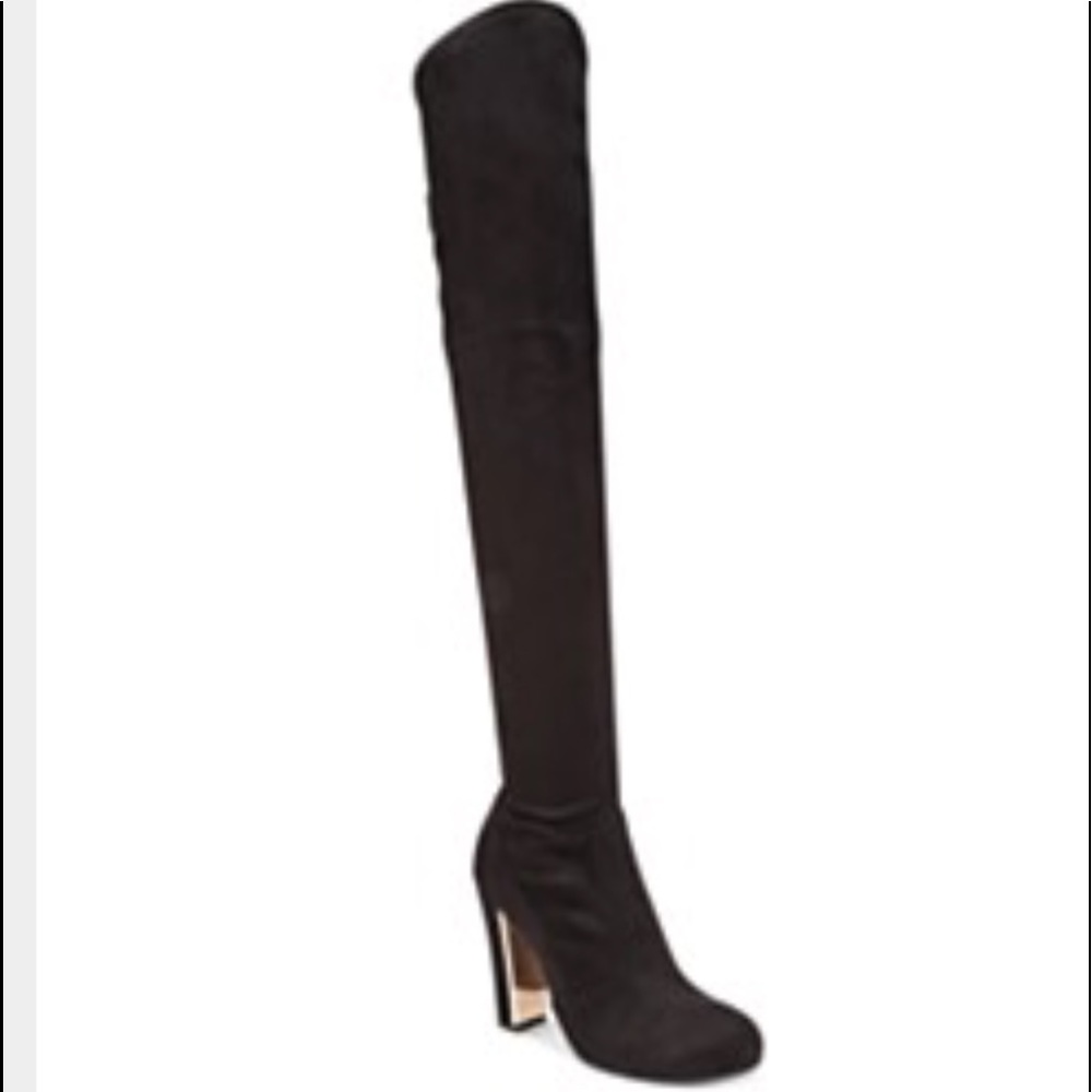 Material Girl: Size 10M Thigh High Black Boots